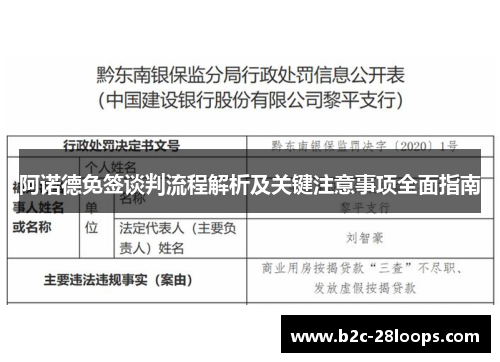 阿诺德免签谈判流程解析及关键注意事项全面指南 阿诺德免签谈判流程解析及关键注意事项全面指南